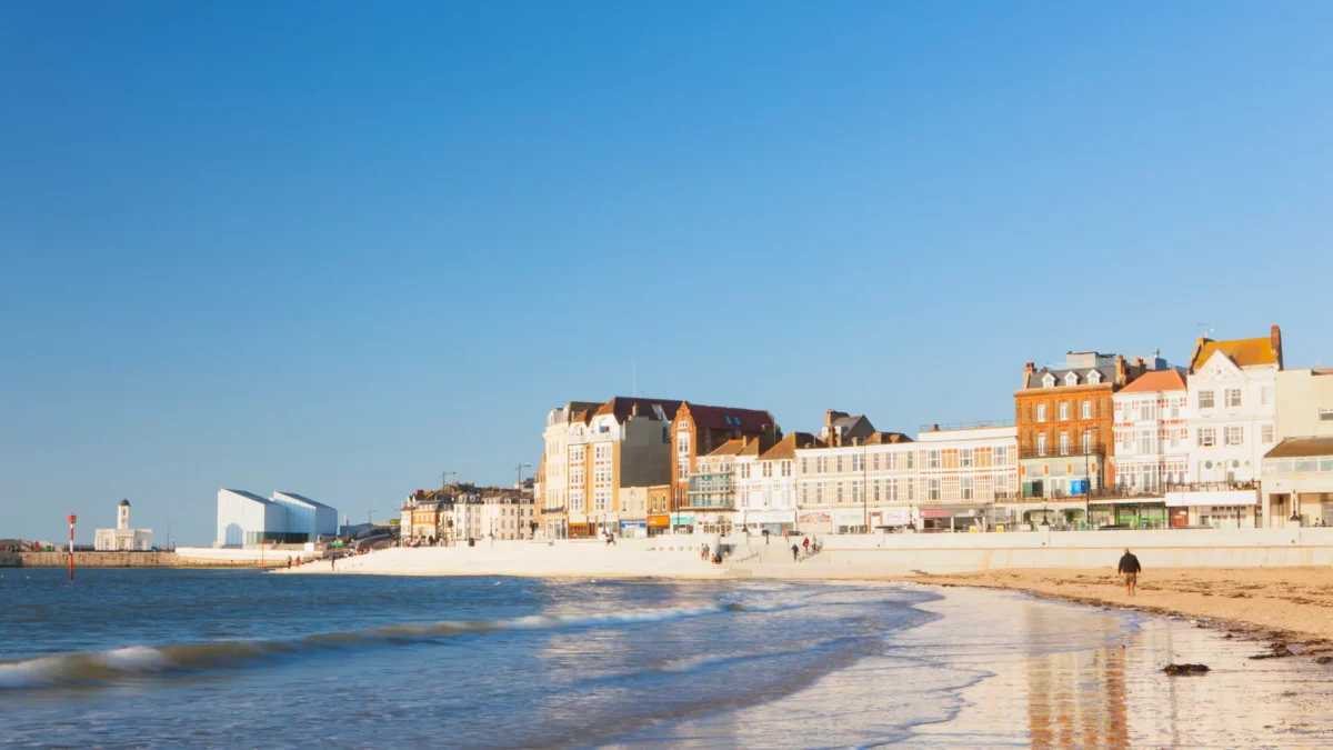 Panoramic view of Margate from The Burlington Hotel